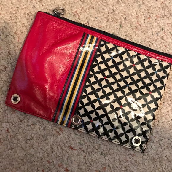 Vera Bradley Barcelona 3-Ring Clear Pencil Case - Picture 3 of 8